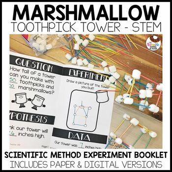 Preview of Marshmallow Toothpick Tower Science Experiment with the Scientific Method - STEM