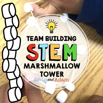 Preview of Marshmallow Tower Team Building STEM Challenge Back to School