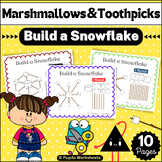 Marshmallow and Toothpick STEM activity - Snowflakes Print
