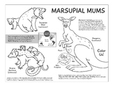 Marsupial Mums Coloring Page