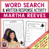 Martha Reeves Music Word Search and Biography Research Act