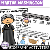 Martha Washington Biography Activities, Worksheets, Flip B