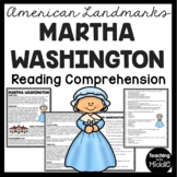Martha Washington Biography Reading Comprehension Workshee