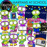 Martians at School Clipart {Outer Space Clipart}