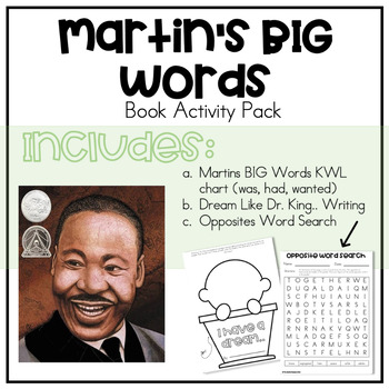 Preview of Martin BIG Words by Doreen Rappaport | Book Activity Pack (Activities Only)