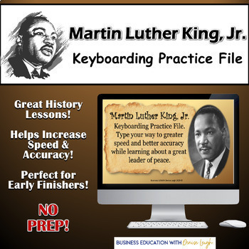 Preview of Martin King Black History Keyboarding Practice Fun Typing Computer Apps Activity