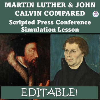 Preview of Martin Luther & John Calvin - Protestant Reformation, Simulation Activity