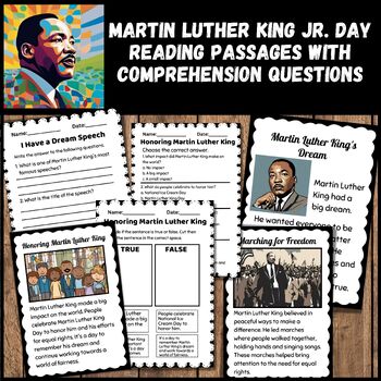 Martin Luther Jr. Day Reading Passages with Comprehension Questions