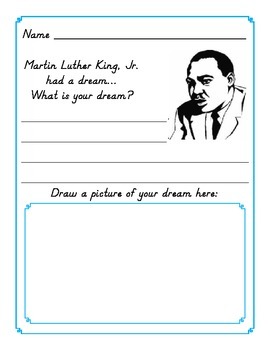 Martin Luther KIng, Jr Kindergarten Activities by Kindergarten Supplies