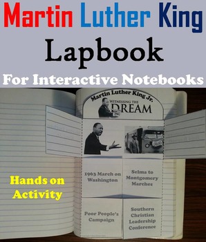 Preview of Martin Luther King Activity Interactive Notebook Foldable (Black History Month)