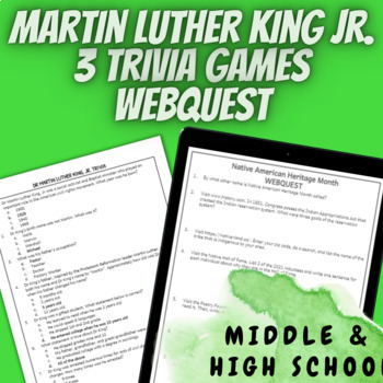 Preview of Bundle Dr Martin Luther King Jr Activities for Independent Work or Sub Plans