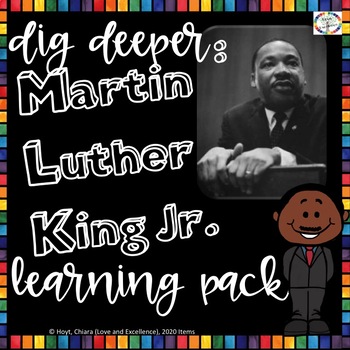 Preview of Martin Luther King Black History Month Activity Learning Pack 3rd, 4th,5th Grade