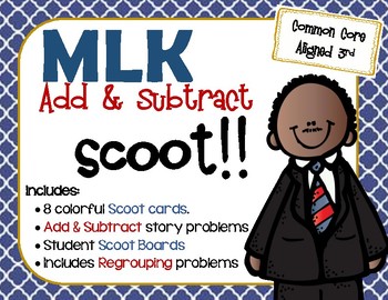 Preview of Martin Luther King Add & Subtract Scoot
