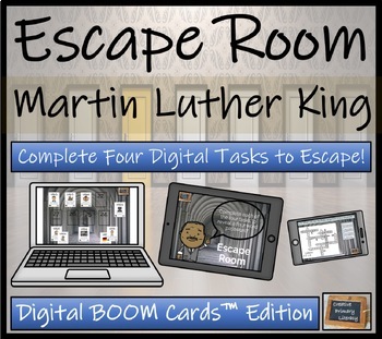 Preview of Martin Luther King BOOM Cards™  Digital Escape Room Activity