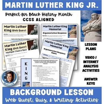 Preview of Martin Luther King Introduction & Background - His Childhood, Memorial, Death