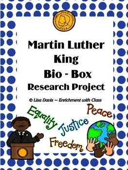 Preview of Martin Luther King Bio-Box Research Project for Gifted/ Enrichment