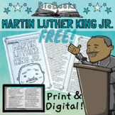Martin Luther King Biography Reading Passage Activity Book