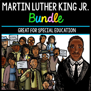 Preview of Martin Luther King - Black History Month - Special Education - Bundle