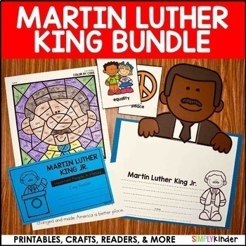 Preview of Martin Luther King Activities, Craft, Reports, & No Prep, MLK Jr Activity