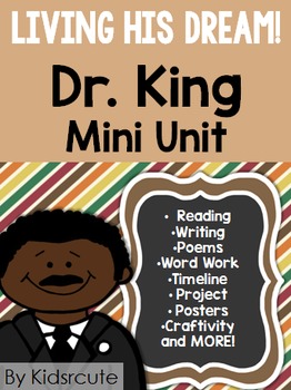 Preview of Dr. King Unit- Reading - Writing- Word Work-Timeline and More!