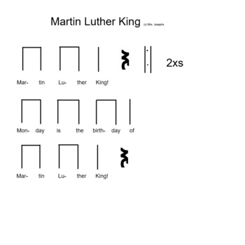 Preview of Martin Luther King Chant Chorus