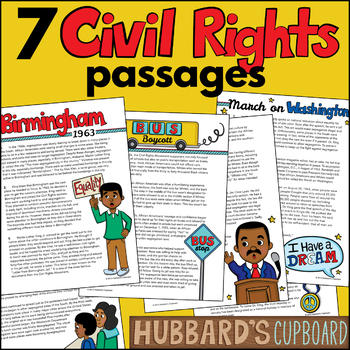 Preview of Black History Month / Civil Rights Movement Passages / Martin Luther King Jr.