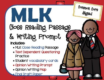 Preview of Martin Luther King Close Reading & Writing Prompt
