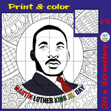 Martin Luther King Collaborative Coloring Poster, MLK Day 