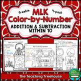 MLK Color by Number, Addition & Subtraction Within 10