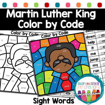 Preview of Martin Luther King Coloring Activities Sight Words