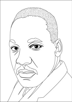 Preview of Martin Luther King Coloring Page Black History Month Resource