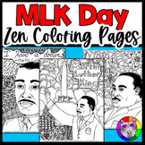 MLK Day Coloring Pages, Martin Luther King Zen Doodle Colo