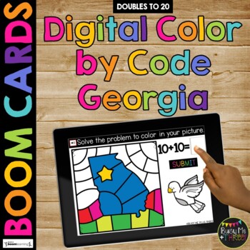 Preview of Martin Luther King Day Boom Cards™ Digital Math Color by Code Virtual Learning