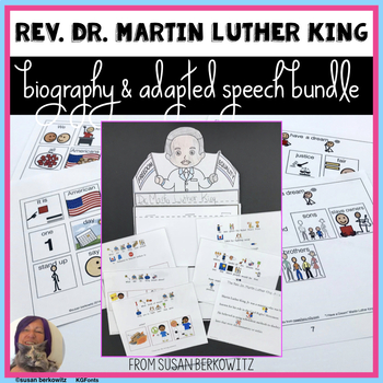 Preview of Martin Luther King Day Bundle for Speech Therapy or Special Education