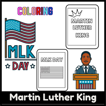 Preview of Martin Luther King Day /Coloring / Worksheets For Kids