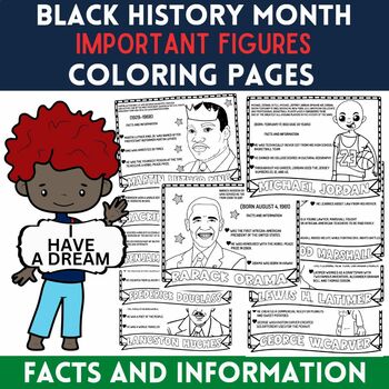 Preview of Black History Month, Historical Figures Facts and Information | Coloring Sheets