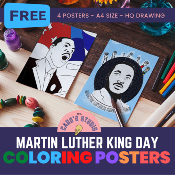 Preview of Martin Luther King Jr. Day - #FREE - Coloring Poster Collection