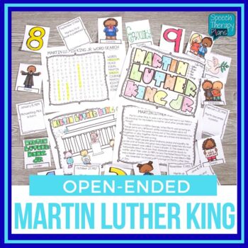 Preview of Martin Luther King Day | Speech Therapy | Open-Ended | No Prep