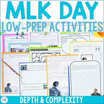 Preview of Martin Luther King Day Low Prep Activities Depth & Complexity Black History