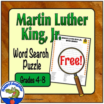 Preview of Martin Luther King Day MLK Word Search Puzzle FREE