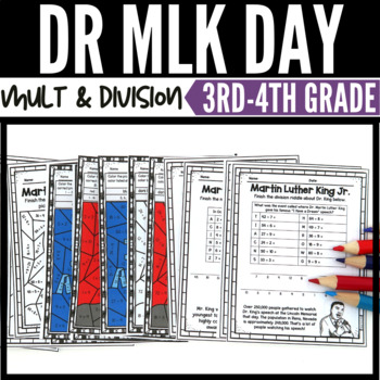 Preview of Martin Luther King Day Math 3rd and 4th Grades