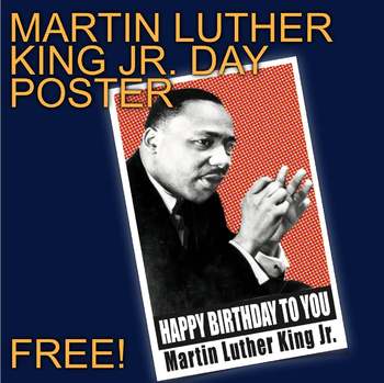 Martin King Day Poster! Free by Easy Teaching with Ms Ballester