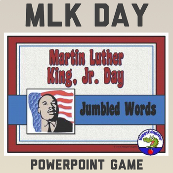 Preview of Martin Luther King Day PowerPoint Game - MLK Word Scramble Digital Resource
