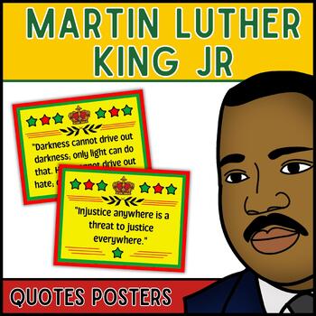 Preview of Martin Luther King Day Quotes Posters | MLK Black History Month Inspiring Quotes