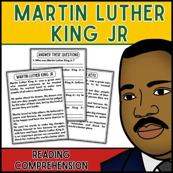 Preview of Martin Luther King Day Reading Comprehension | MLK Black History Month