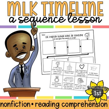 Preview of Martin Luther King Day Sequence Timeline Print and Go!