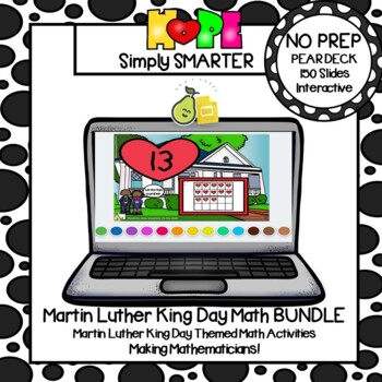 Preview of Martin Luther King Day Themed Math Pear Deck Google Slides Add-On BUNDLE