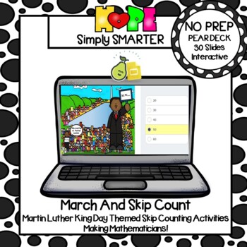Preview of Martin Luther King Day Themed Skip Count By Ten Pear Deck Activities