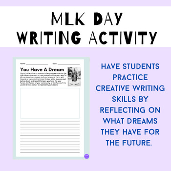 Preview of Martin Luther King Day Writing Activity