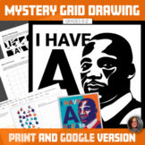 Martin Luther King Digital Mystery Grid Drawing-Digital In